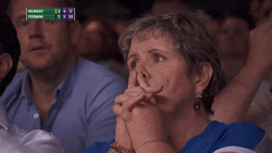 Tennis Fan Worried Expression Wimbledon GIF