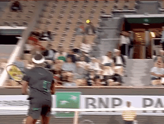 Tennis Jump Swing And A Miss GIF