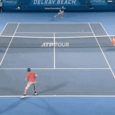 Tennis Match At Delray Beach Court GIF