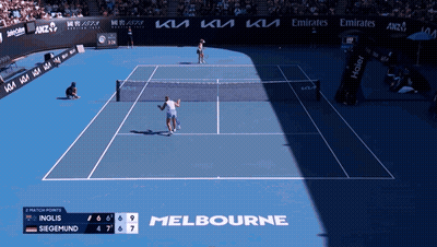 Tennis Match Between Inglis And Siegmund In Melbourne GIF