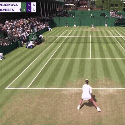 Tennis Match Between Rejcikova And Lynets GIF