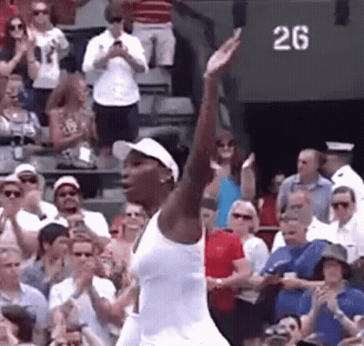 Tennis Player Dancing In Front Of Crowd GIF