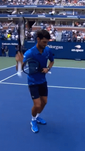 Tennis Player Holding Racquet GIF