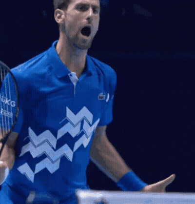 Tennis Player In Blue Shirt UKG GIF