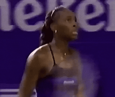 Tennis Player In Front Of Asheville Banner GIF