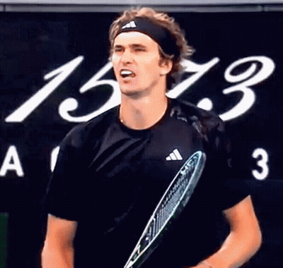 Tennis Player In Headband Holding Racquet GIF