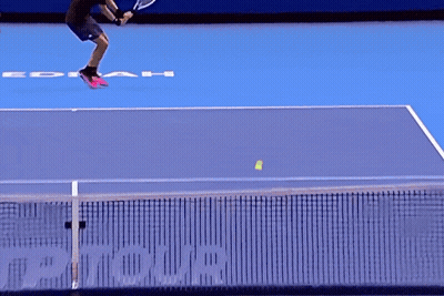 Tennis Player Running At Next Gen ATP Finals Sign GIF