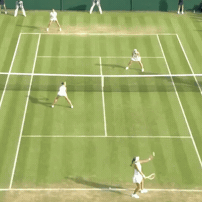 Tennis Player Wearing Number 14 Jersey GIF