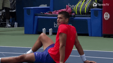 Tennis TV Carlos Alcarez Grin Face GIF