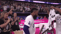 Teoscar Hernandez Wears Necklace As Welcome Treat GIF