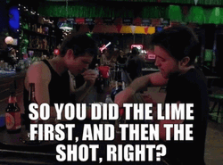 Tequila Shots Lime First Then Shot GIF