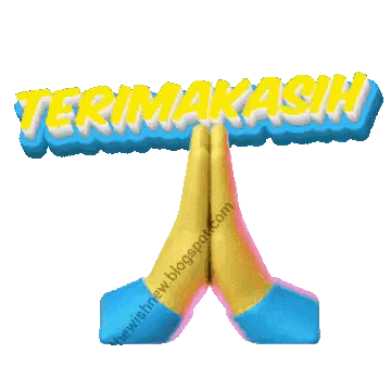 Terima Kasih Sticker With Folded Hands Sticker