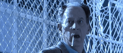 Terminator 2 Earl Boen Shocked Cigarette Fell Off GIF