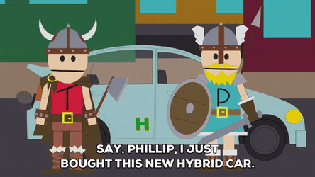 Terrance And Phillip Bought New Hybrid Car GIF