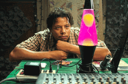 Terrence Howard Stare To Lava Lamp GIF