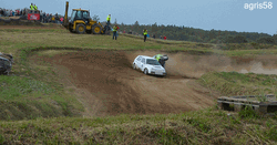 Terrible Car Crash On Race Track GIF