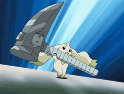 Terriermon Holding Hammer GIF