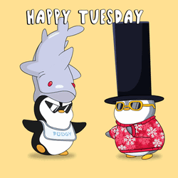 Terrific Happy Tuesday Dancing Pudgy Penguins GIF