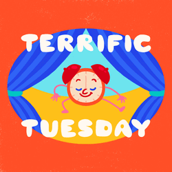 Terrific Tuesday Bouncing Adorable Clock GIF