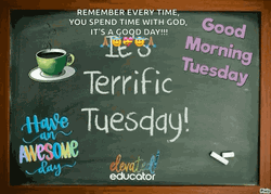 Terrific Tuesday Chalkboard Scribbles GIF
