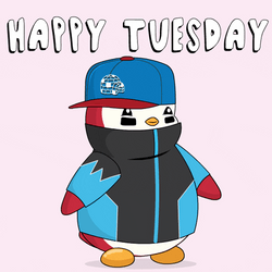 Terrific Tuesday Jumping Pudgy Penguin GIF
