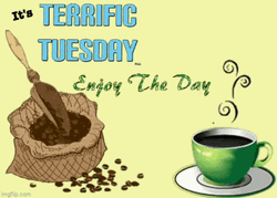 Terrific Tuesday Smoking Coffee GIF