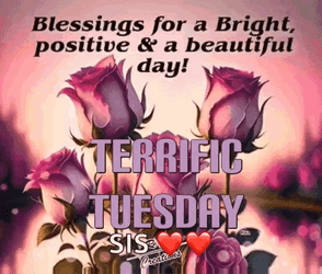 Terrific Tuesday Sparkling Lilac Flowers GIF