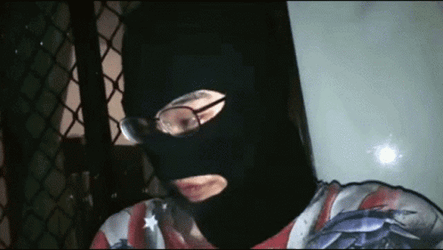 Terrified Man Ski Mask GIF