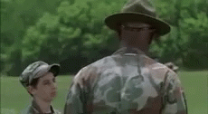 Terrifying Major Payne Steely Glare GIF