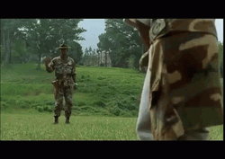 Terrifying Major Payne Walking Towards Kid GIF