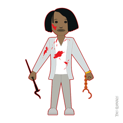 Terror Woman Stained With Blood GIF