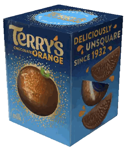 Terry's Chocolate Orange Box Sticker