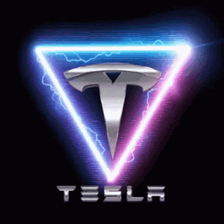Tesla Logo Lightning Design GIF