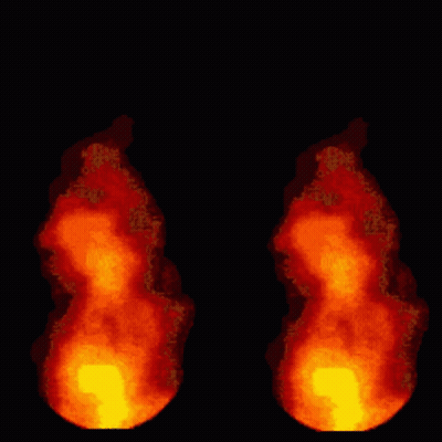 Tesla Logo With Flames GIF