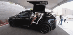 Tesla Model X Adventure Car Door Down GIF