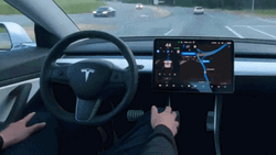 Tesla Self Driving Point Of View GIF
