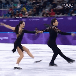 Tessa Virtue And Scott Moir Ice Skating  GIF