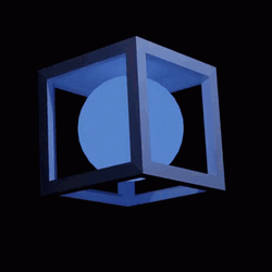Tesseract Crystal Ball Center Twirling GIF