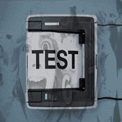 Test Sign With Woman Screaming GIF
