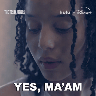Testaments Poster Woman With Eyes Closed GIF