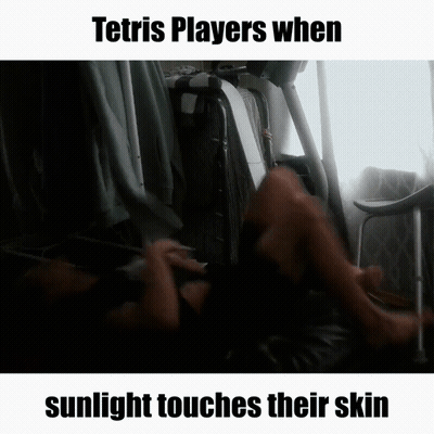 Tetris Players When Sunlight Touches Their Skin Is A Meme GIF