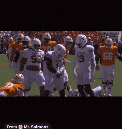 Texas Football Player With Teammates GIF