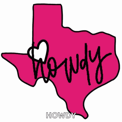 Texas Map With Howdy GIF