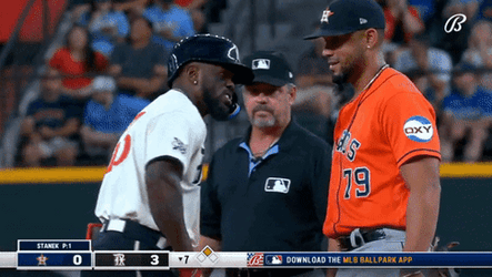 Texas Rangers Adolis Garcia Mocks Opponent GIF