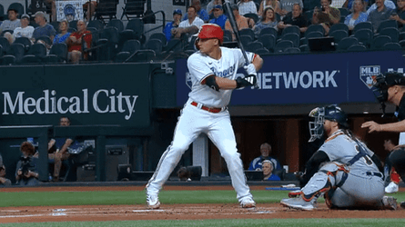 Texas Rangers Hit The Ball GIF