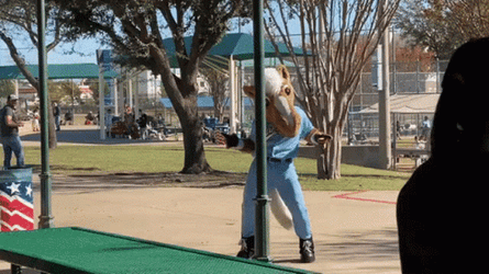 Texas Rangers Mascot Dancing GIF