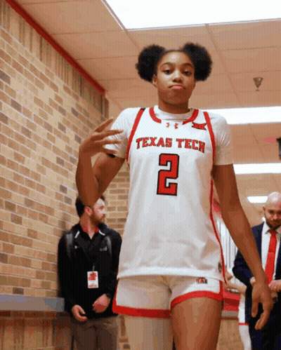 Texas Tech Female Basketball Player Walking Down Court GIF