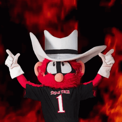 Texas Tech Mascot On Fire GIF