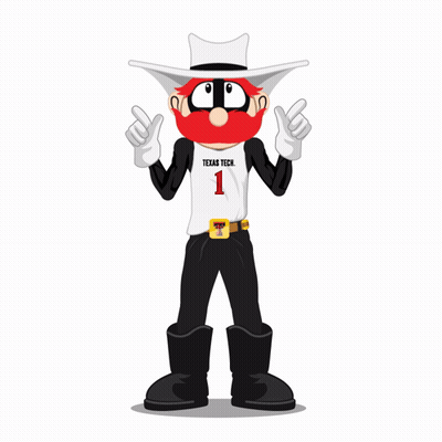 Texas Tech Mascot Wearing Cowboy Hat GIF