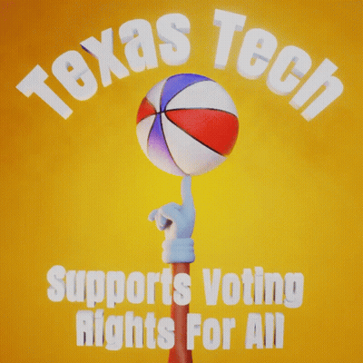 Texas Tech Voting Rights For All Basketball On Stick GIF